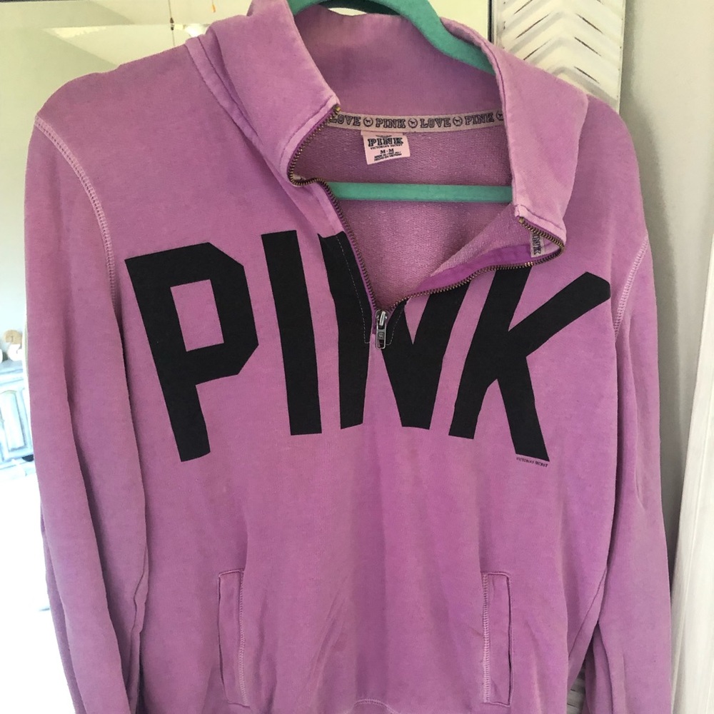 Pink quarter zip
